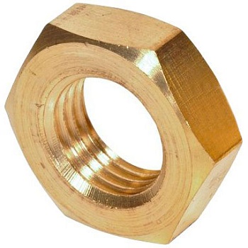 Гайка низкая М20 DIN 936 латунь